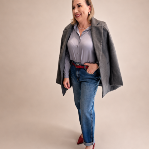 Alternative view of Camisa Valentina CINZA